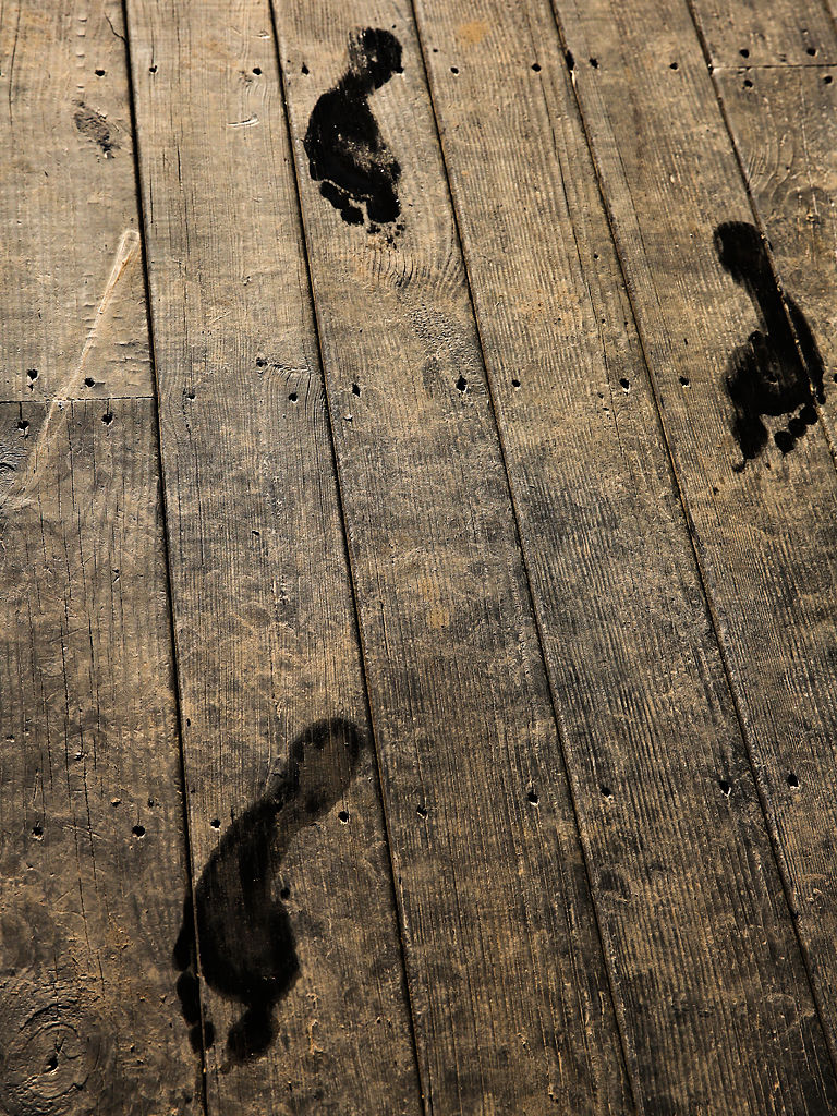 My wet footprints